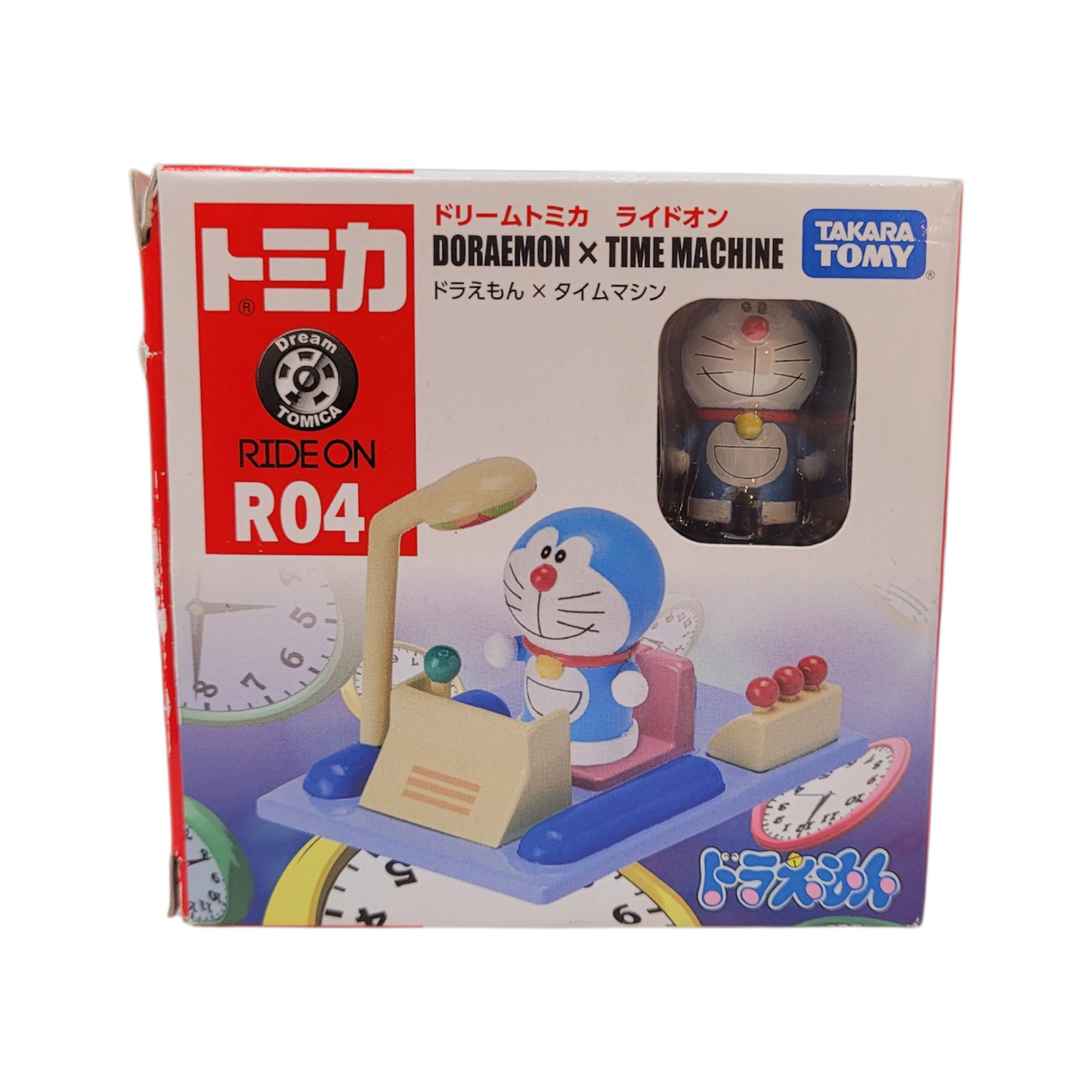 Dream Tomica Ride On R04 Doraemon & Time Machine Die Cast Car Figurine