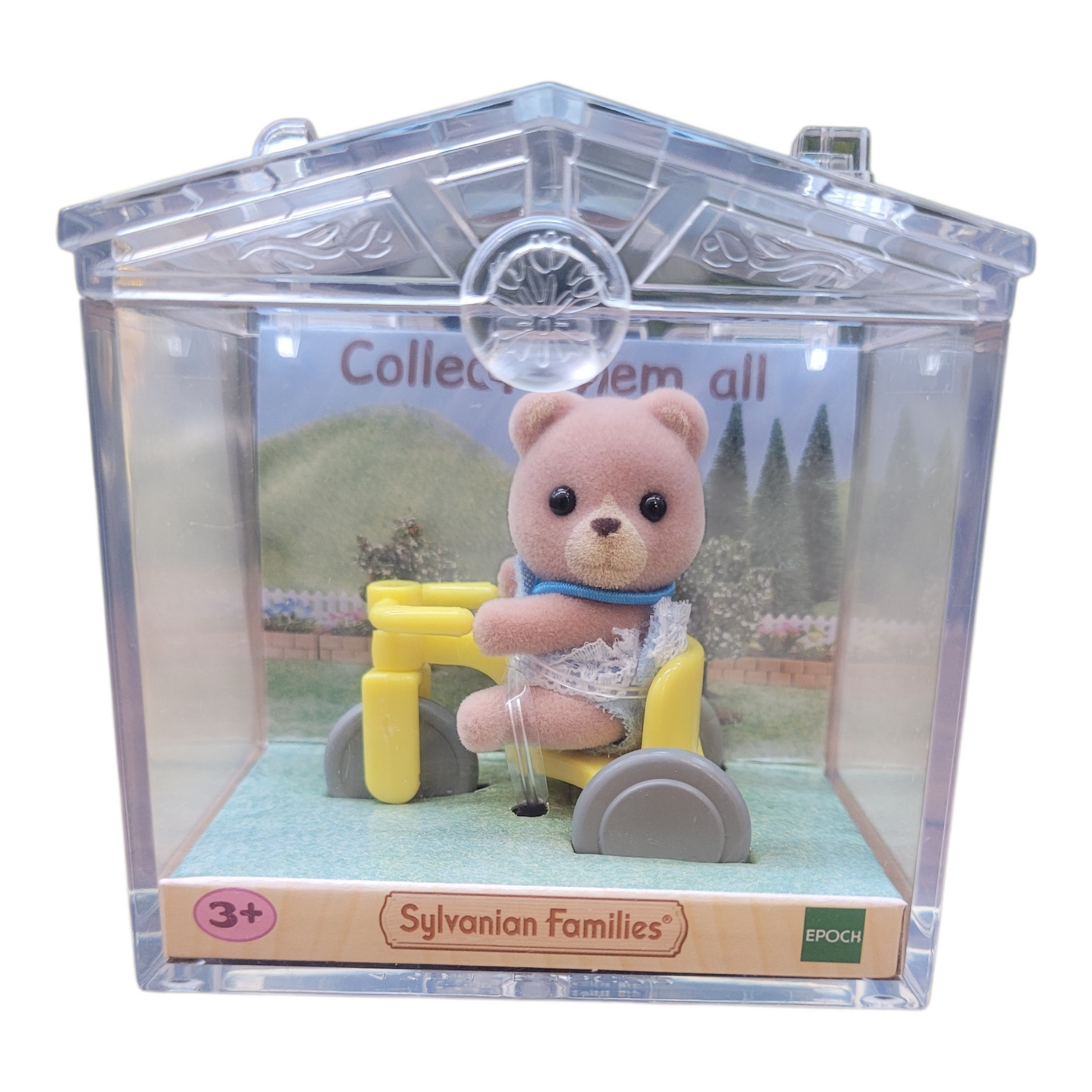 Sylvanian Families Baby Carry Case Freddie Petite Bear With Yellow Tricycle Set