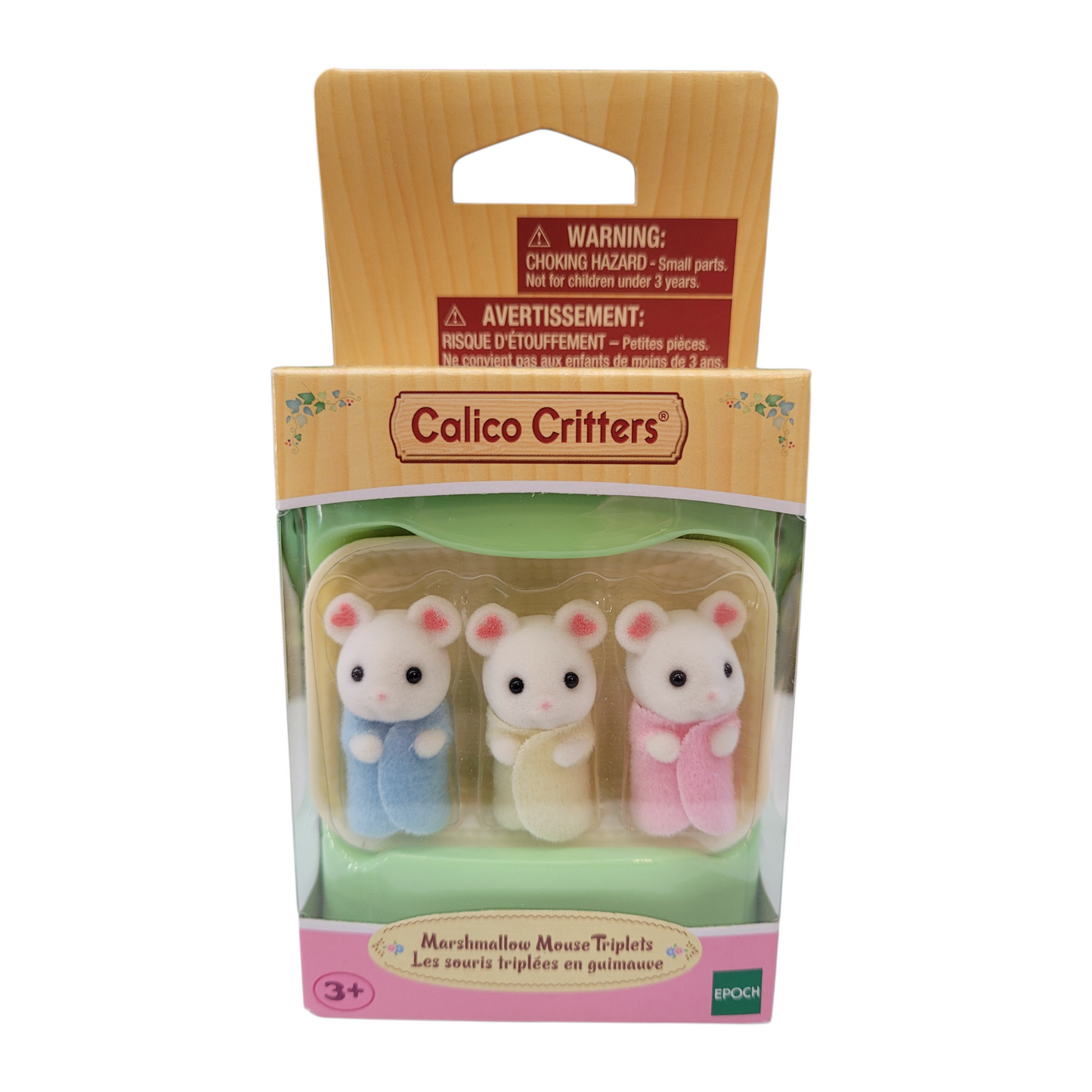 Calico Critters/Sylvanian Families Marshmallow Mouse Triplets Set