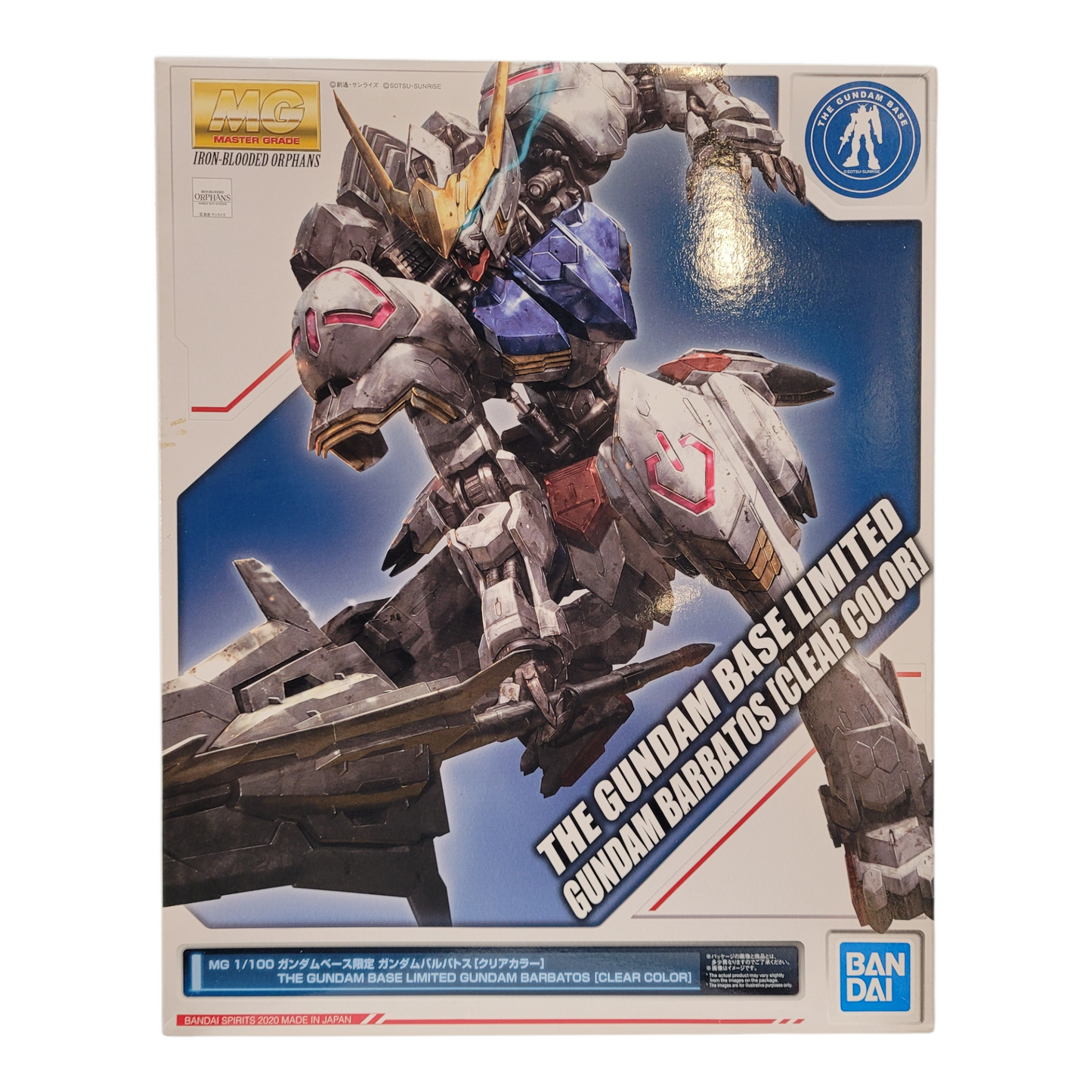 Bandai MG 1/100 Gundam Base Limited Gundam Barbatos (CLEAR COLOR)