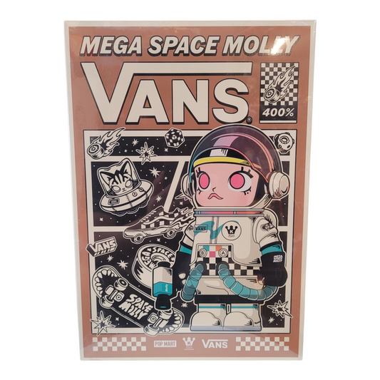 RARE AUTHENTIC POP MART MEGA SPACE MOLLY x VANS 400% Figurine