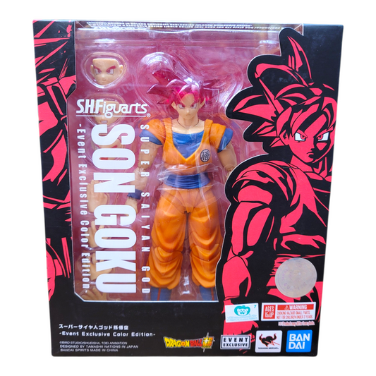SH Figuarts Event Exclusive Super Saiyan God Son Goku Figure