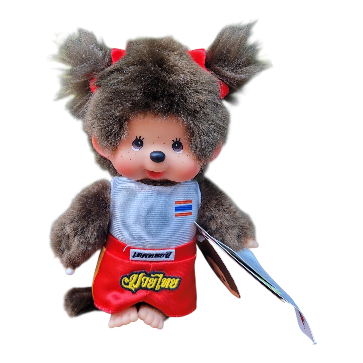 Thailand Exclusive Monchhichi Muay Thai Plush Keychain Red Outfit