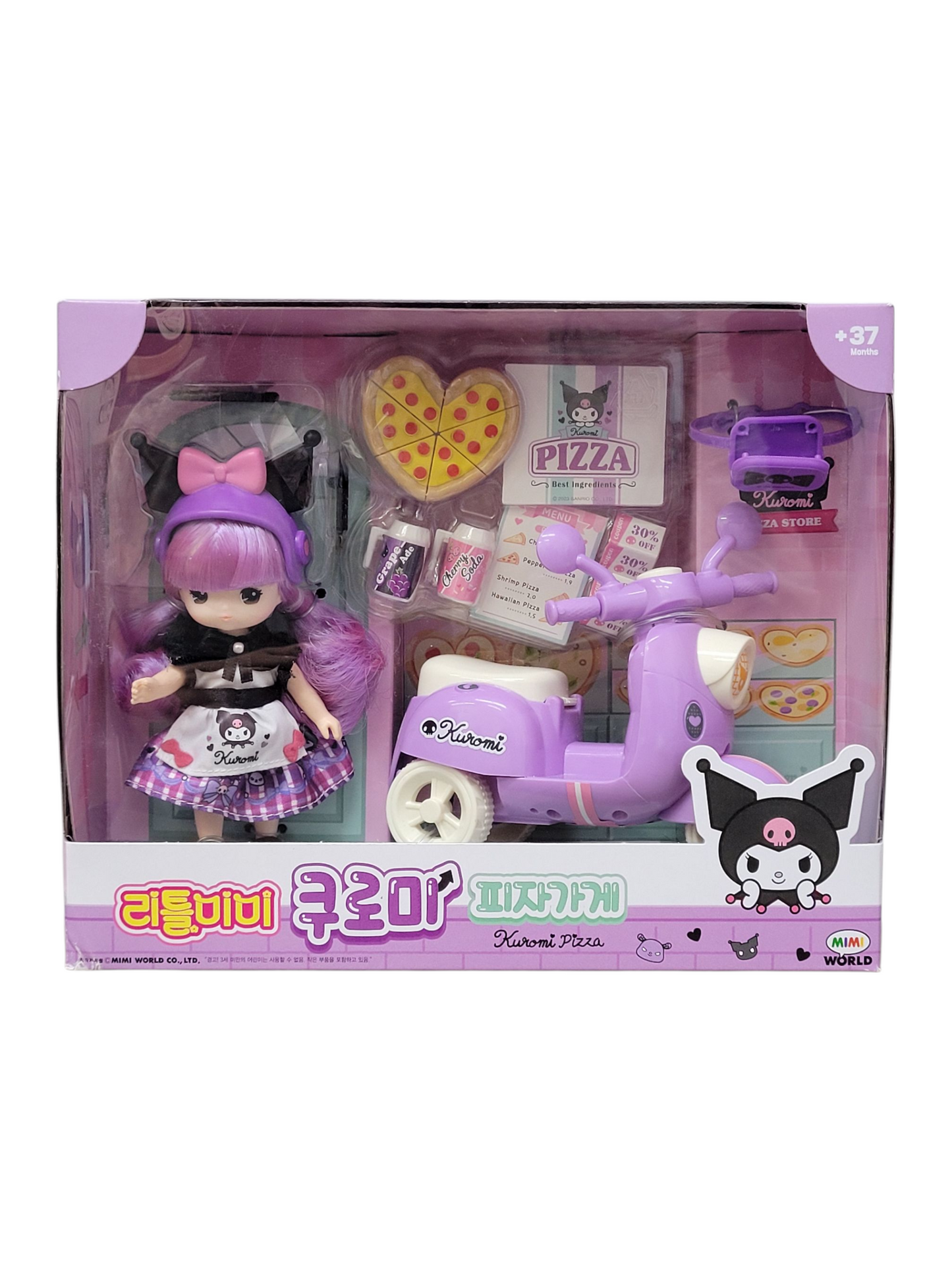 SANRIO × LITTLE MIMI Kuromi Pizza Store Figure Doll Playset