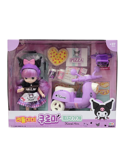 SANRIO × LITTLE MIMI Kuromi Pizza Store Figure Doll Playset