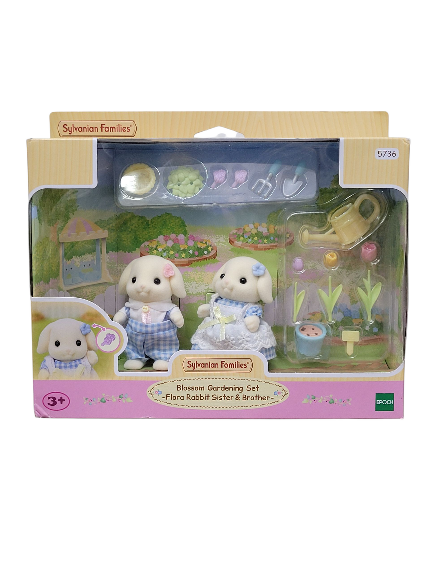 Sylvanian Families Blossom Gardening Set Flora Rabbit Sister & Brother 5736
