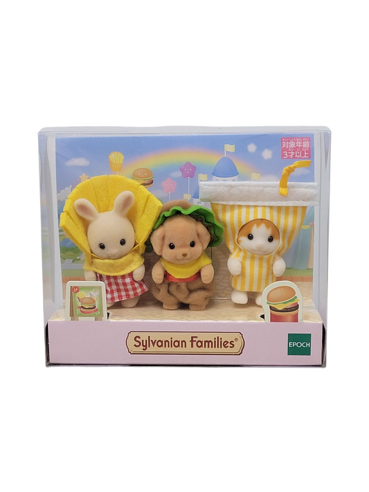 Sylvanian Familes Baby Trio Hamburger Set