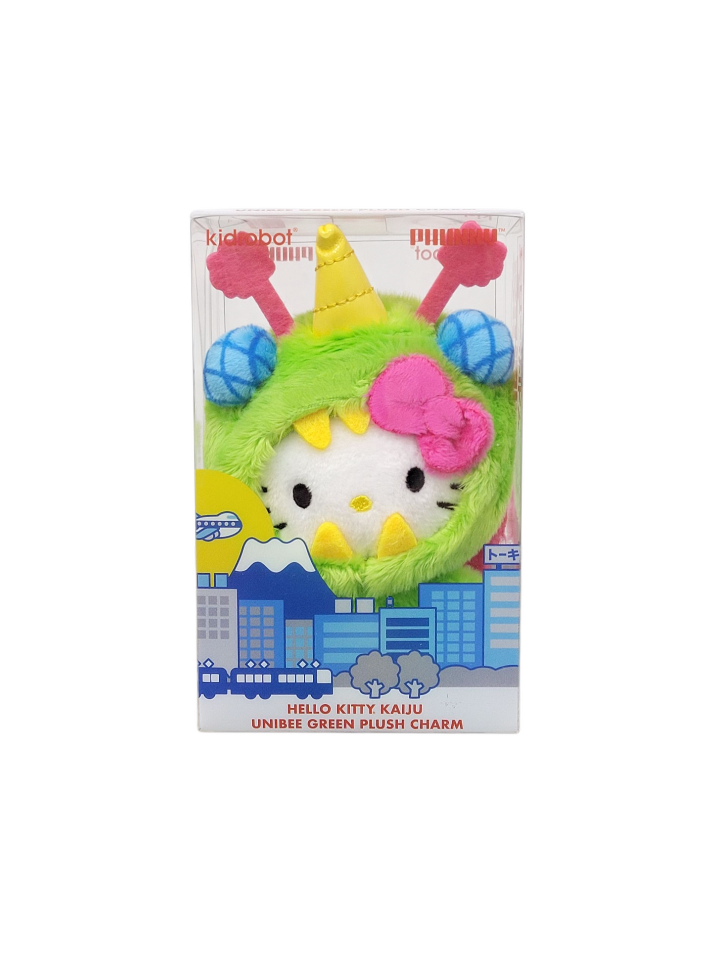 Kidrobot × Sanrio Hello Kitty Unibee Kaiju Plush 4-inch Charm Key Chain