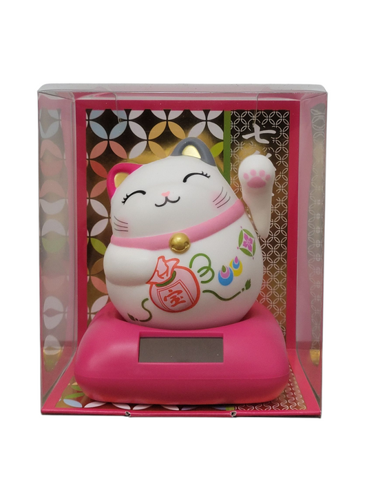 Solar Powered Waving Arm Lucky Cat Maneki-neko