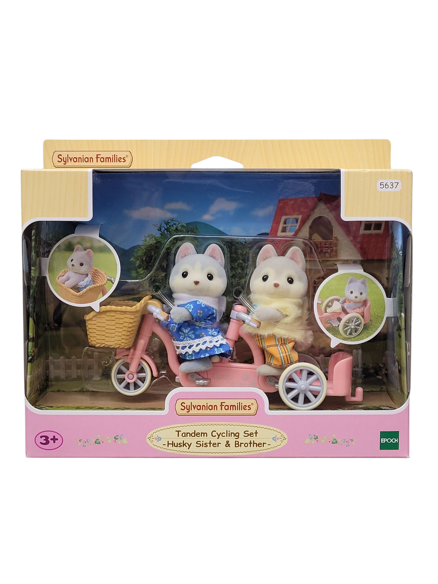 Sylvanian Families Tandem Cycling Set Husky Sister & Brother 5637