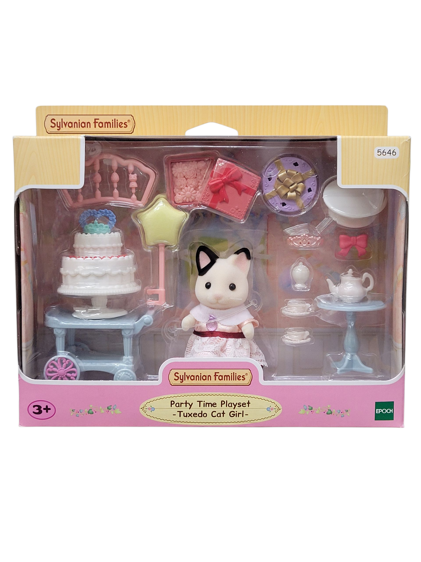 Sylvanian Families Party Time Playset Tuxedo Cat Girl 5646