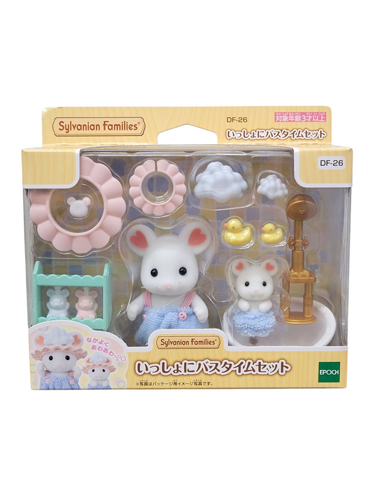 Sylvanian Families Bath Time Together Marshmallow Mice DF-26